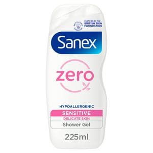 Sanex Zero% Sensitive Shower Gel Body Wash 225ml