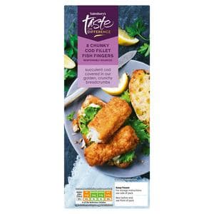 Sainsbury's Chunky Cod Fish Fingers, Taste the Difference x8 480g