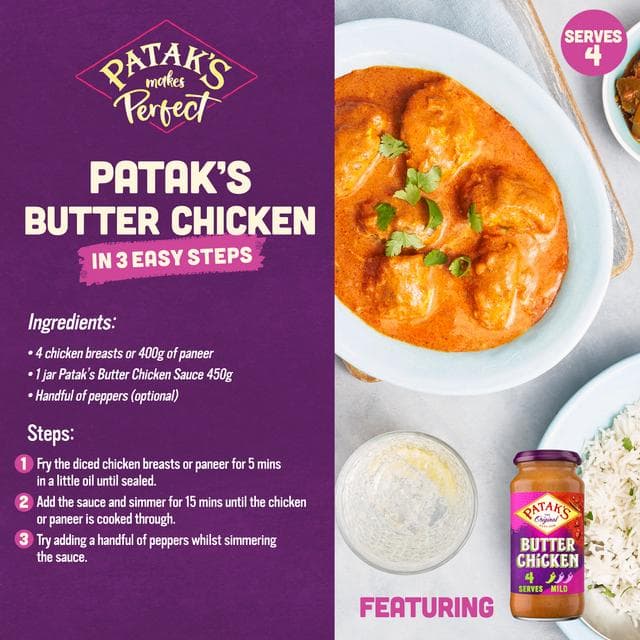 Patak’s Indian 450g Butter Chicken Curry Sauce - gallery image 2