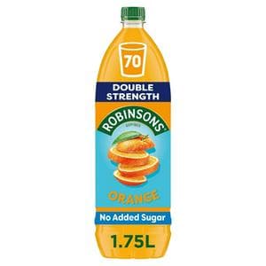 Robinsons Double Strength No Added Sugar Squash Orange 1.75L
