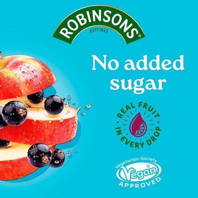 Robinsons Double Strength No Added Sugar Squash Apple & Blackcurrant Squash 1.75L - gallery image 3