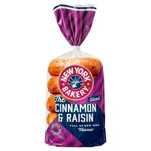 New York Bakery Co. Bagels, Cinnamon & Raisin x5