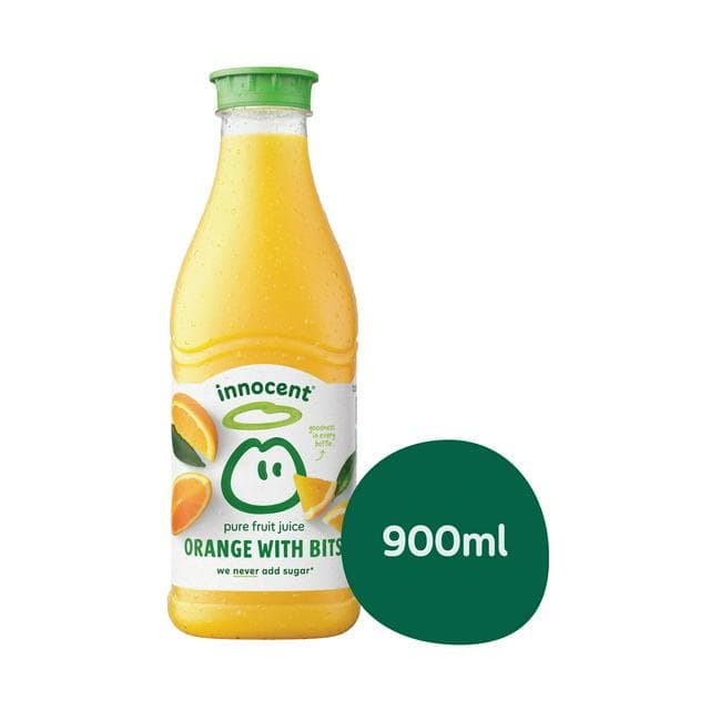 innocent Pure Orange Juice with Bits 900ml - gallery image 1
