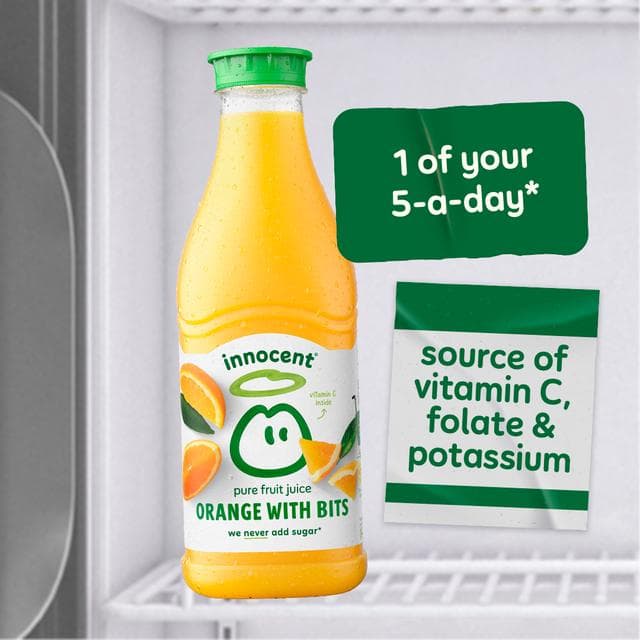 innocent Pure Orange Juice with Bits 900ml - gallery image 2
