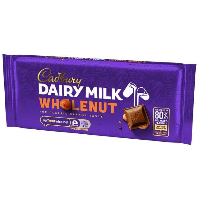 Cadbury Dairy Milk Wholenut Chocolate Bar 120g - gallery image 3