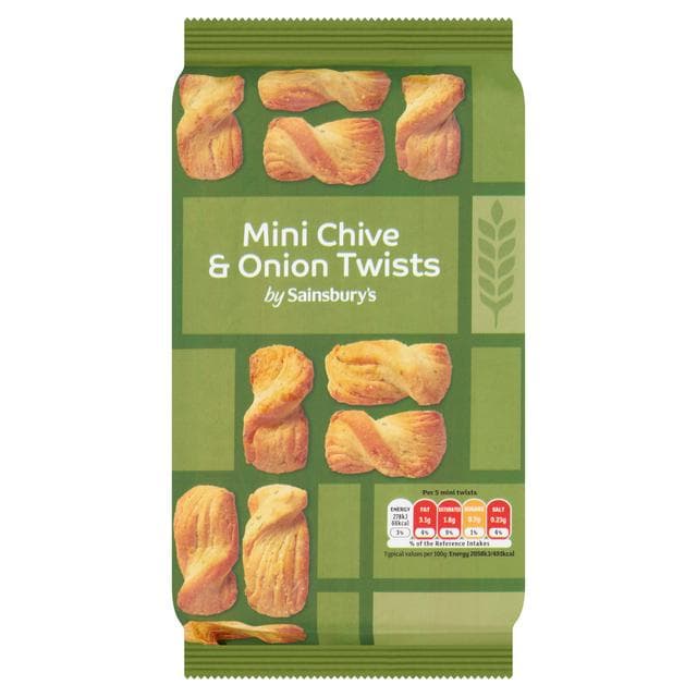 Sainsbury's Chive & Onion Mini Twists 125g - gallery image 1