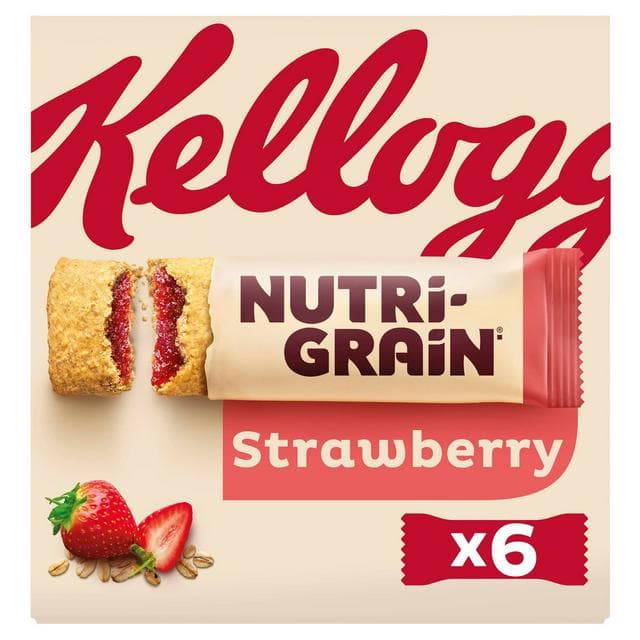 Kellogg's Nutri-Grain Strawberry Snack Bar 6x37g - gallery image 1