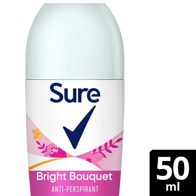 Sure Women Anti-Perspirant Deodorant Roll On, Bright Bouquet 50ml - gallery image 1