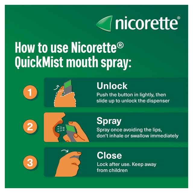 Nicorette Quickmist Mouthspray Freshmint 1 Unit Quit Vaping Aid - gallery image 4