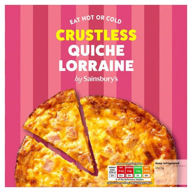 Sainsbury's Crustless Quiche Lorraine 340g - gallery image 1