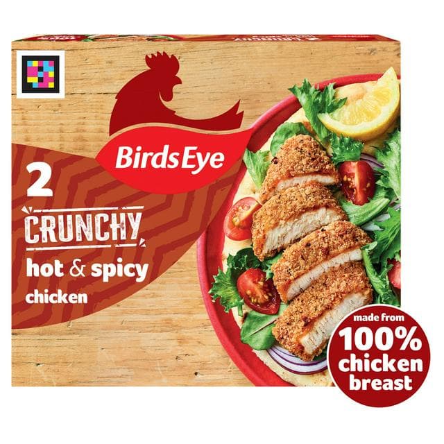 Birds Eye 2 x Hot & Spicy Breaded Chicken Breast Steaks 180g - gallery image 1