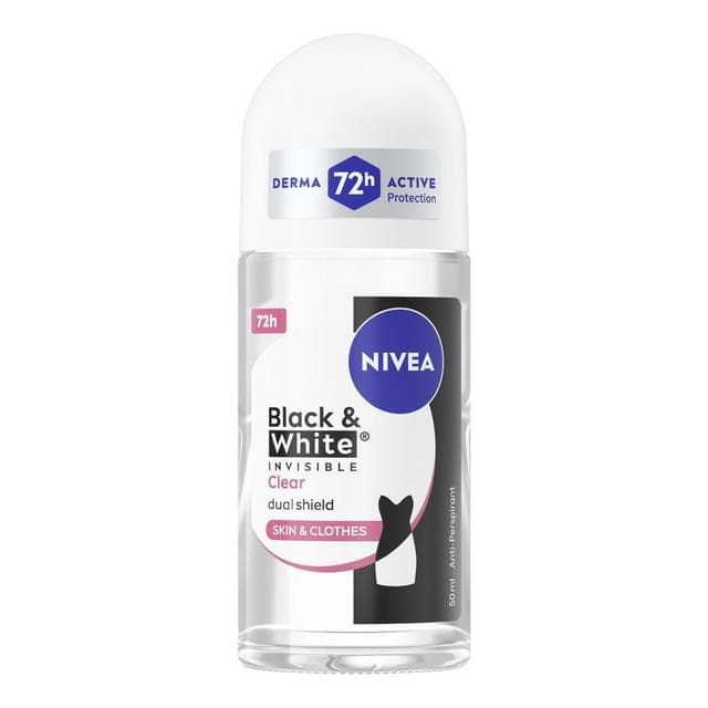 Nivea Black & White Original Anti Perspirant Deodorant Roll On 50ml - gallery image 1