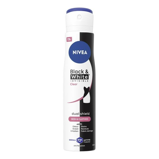 Nivea Black & White Original Anti Perspirant Deodorant Spray 250ml - gallery image 1