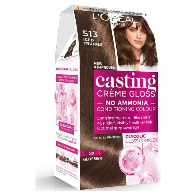 L'Oreal Paris Casting Creme Gloss Semi Permanent Hair Dye Iced Truffle Brown 513 - gallery image 1