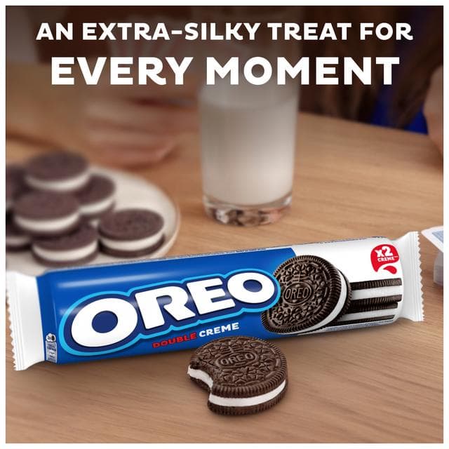 OREO Double Creme Cocoa Sandwich Cookies with Vanilla Flavour Biscuits Pack 157 g - gallery image 4