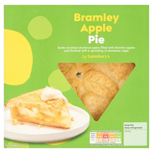 Sainsbury's Bramley Apple Pie 550g - gallery image 1