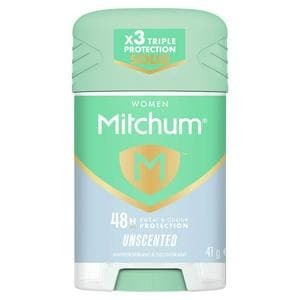 Mitchum Women Triple Odor Defense 48hr Protection Unscented Anti-Perspirant & Deodorant 41g