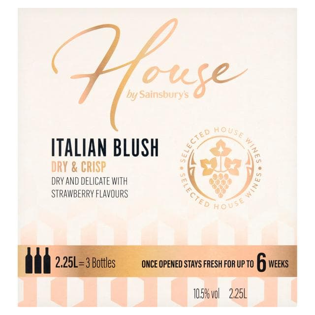 Sainsbury's House Italian Rosato Rose Boxed Wine 225cl - gallery image 1
