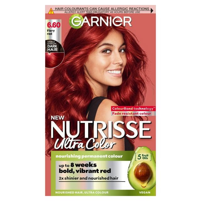 Garnier Nutrisse Ultra Permanent Hair Dye Fiery Red 6.6 - gallery image 1