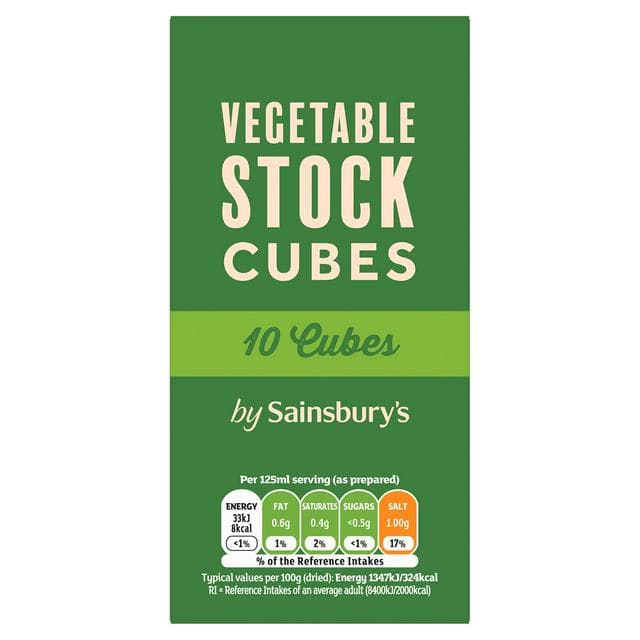Sainsbury's Vegetable Stock Cubes 10 x 10g - gallery image 1