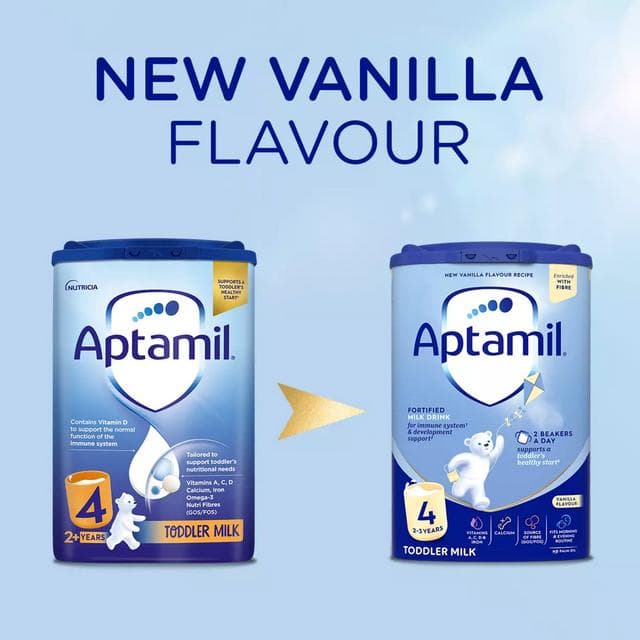 Aptamil 4 x Vanilla Flavoured 2+ Years Toddler Milk Formula Powder 800g - gallery image 3