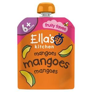 Ella's Kitchen Organic Mangoes First Tastes Baby Food Weaning Pouch 4+ Months 70g