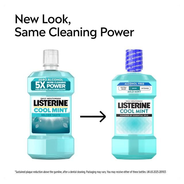 Listerine Essentials Milder Taste Cool Mint Mouthwash 500ml - gallery image 4