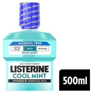 Listerine Essentials Milder Taste Cool Mint Mouthwash 500ml