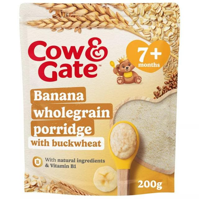 Cow & Gate Multigrain Banana Porridge Baby Cereal 200g - gallery image 1