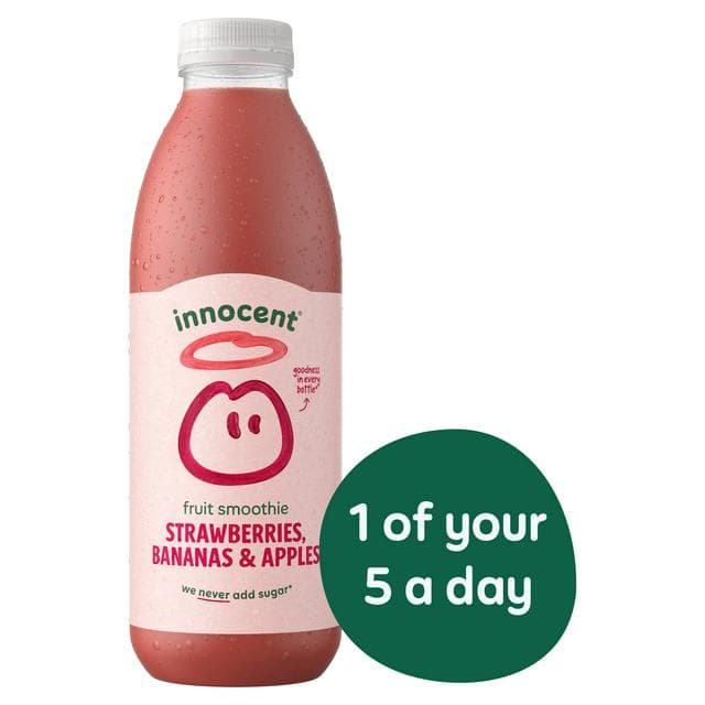 Innocent Strawberries, Bananas & Apples Smoothie 750ml - gallery image 1