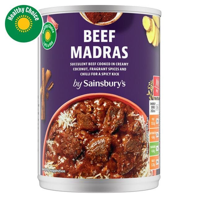 Sainsbury's Beef Madras Curry 392g - gallery image 1