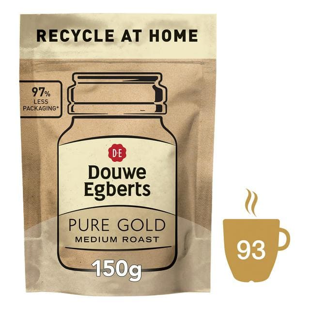 Douwe Egberts Pure Gold Instant Coffee Refill 150g - gallery image 1