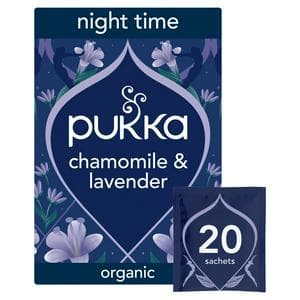 Pukka Organic Night Time Herbal Tea With Chamomile Home Compostable Sleep Tea Bags x20