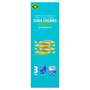 Sainsbury's Tuna Chunks in Olive Oil 3x80g