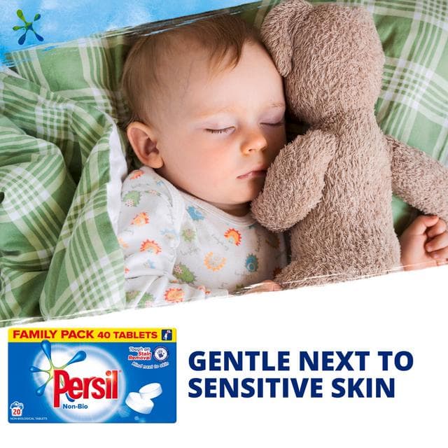 Persil Non Bio Sensitive Laundry Detergent Washing Tablets 20 Washes - gallery image 2