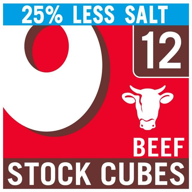 Oxo Reduced Salt Beef Stock Cubes x12 71g - gallery image 1