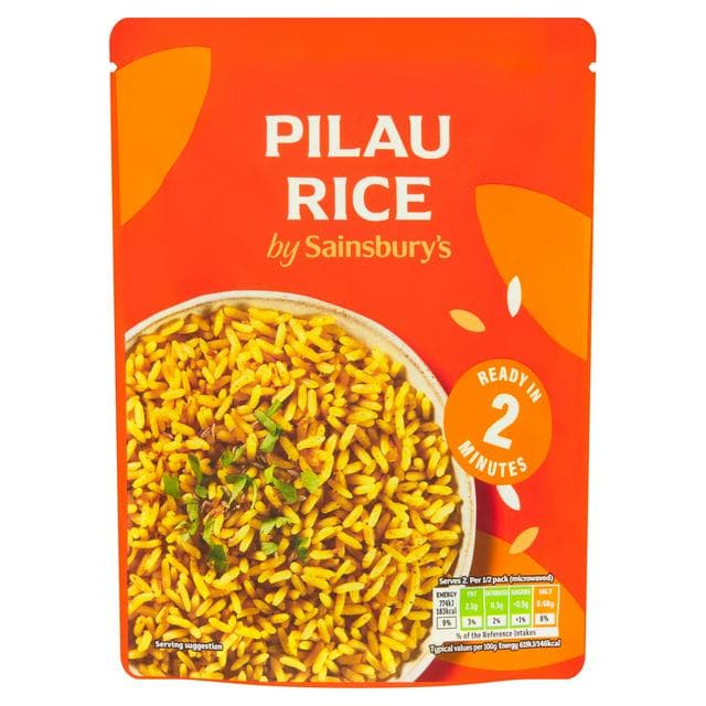 Sainsbury's Microwave Pilau Rice With Spices, Cumin and Fennel Seeds P250g - gallery image 1
