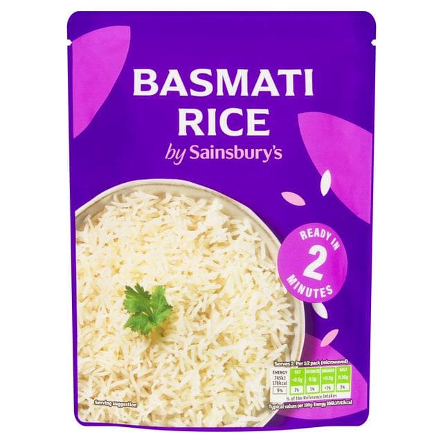 Sainsbury's Microwave Rice Basmati 250g - gallery image 1