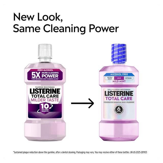 Listerine Total Care Milder Taste Zero Alcohol Mouthwash 500ml - gallery image 3