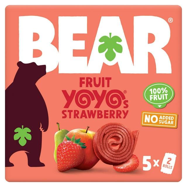 BEAR Fruit Yoyos Strawberry Multipack 5x20g - gallery image 1