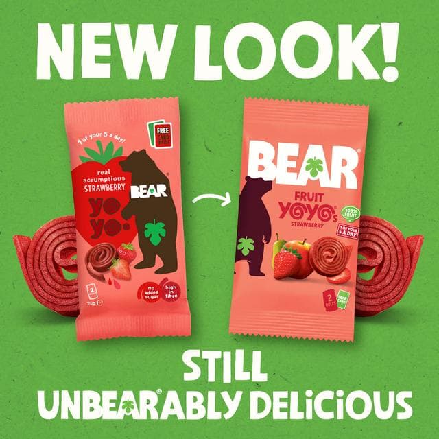 BEAR Fruit Yoyos Raspberry Multipack 5x20g - gallery image 2