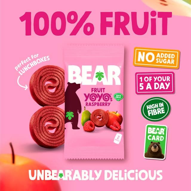 BEAR Fruit Yoyos Raspberry Multipack 5x20g - gallery image 3