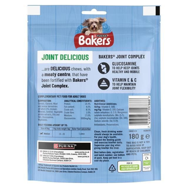 Bakers Joint Delicious Medium Chicken Dog Chews 180g - gallery image 2