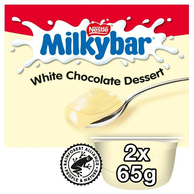 Milkybar Smooth & Creamy White Chocolate Dessert 2 x 65g - gallery image 1