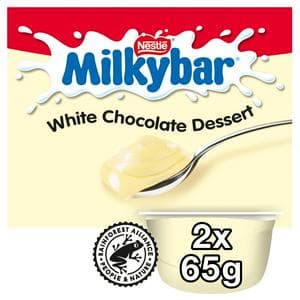 Milkybar Smooth & Creamy White Chocolate Dessert 2 x 65g