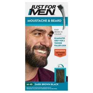 Just For Men Moustache & Beard Brush-In Colour Gel Dark Brown-Black M-45