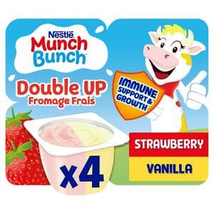 Munch Bunch Double Up Fromage Frais Strawberry & Vanilla 4x85g