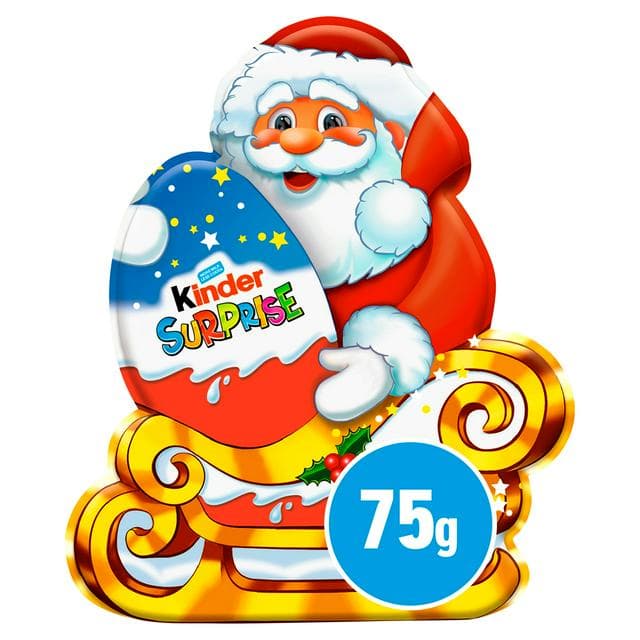 Kinder Surprise 75g Milk Chocolate Santa Christmas Gift With Toy - gallery image 1
