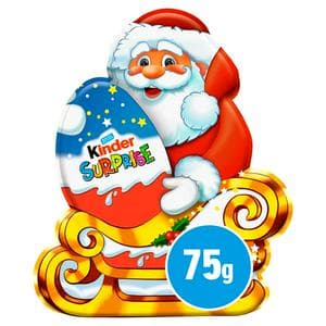 Kinder Surprise 75g Milk Chocolate Santa Christmas Gift With Toy