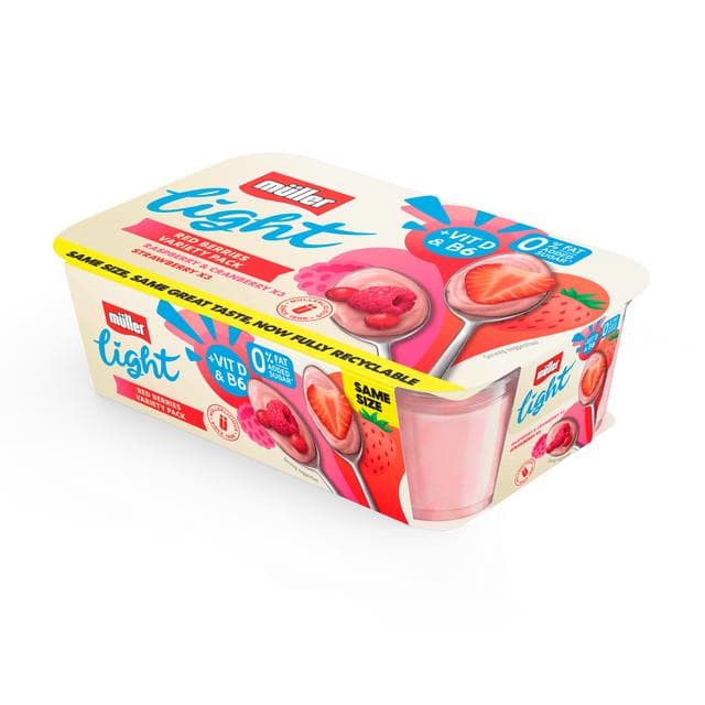 Muller Light 6 x 140g Red Berries Variety Pack Yogurt - gallery image 3